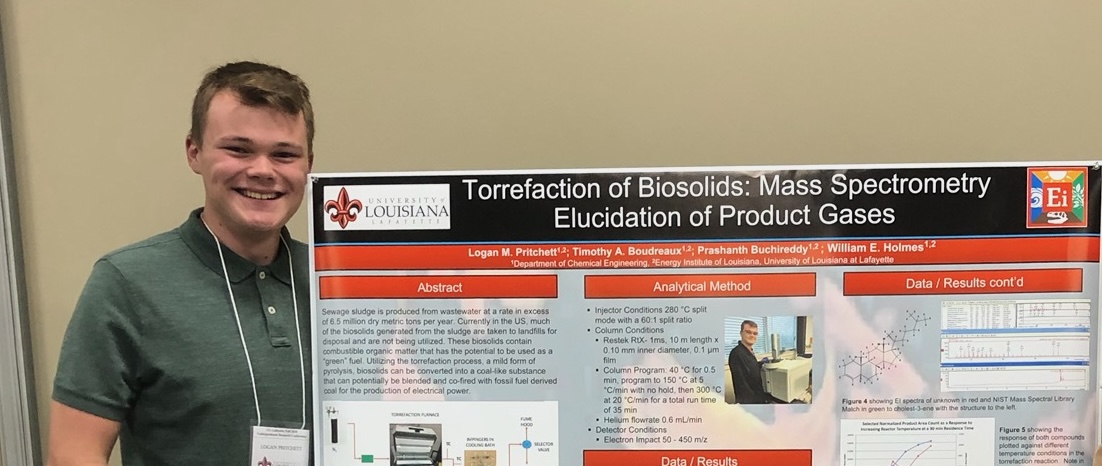 Logan Pritchett presenting at UL Honors Convocation Nov 2018